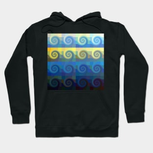 Abstract tiles and waves pattern Hoodie